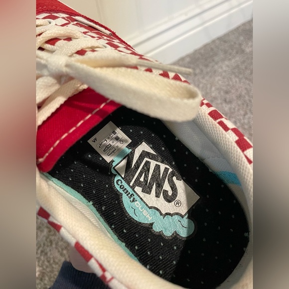Vans Comfycush Era Tear Check Racing Red/True White - Picture 5 of 9
